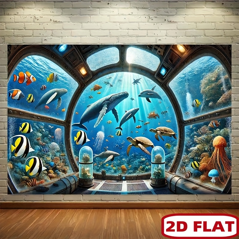 Ocean Aquarium - Подводное окно с изображением китовой акулы,