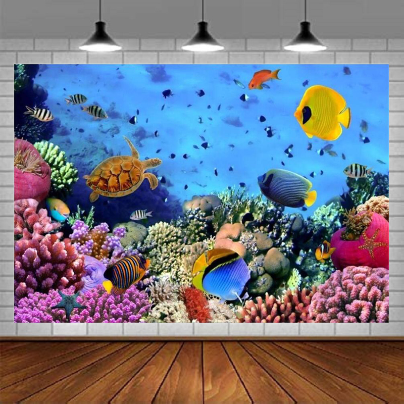 Aquarium Marine World - Фон для фотосъемки подводного мира: подводная