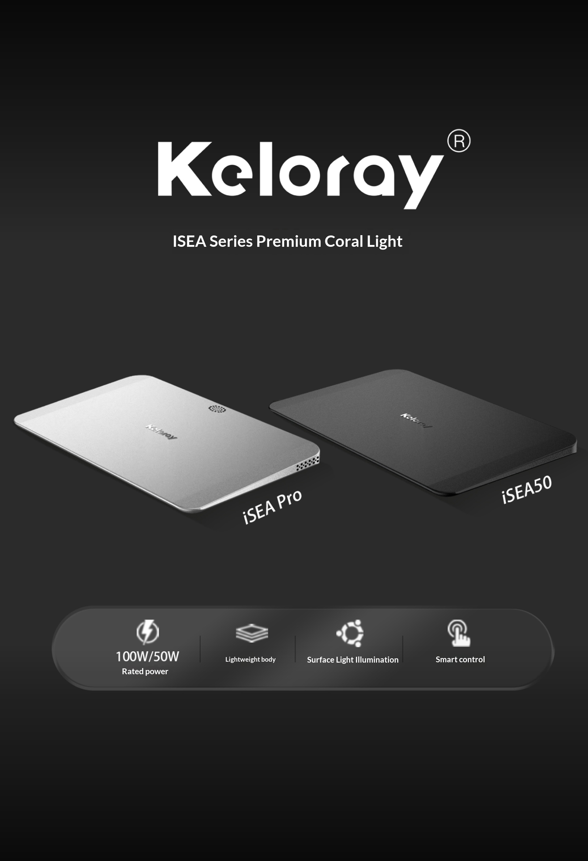Keloray iSEA50/Pro – полноспек – обзор и цена Reef Lighting