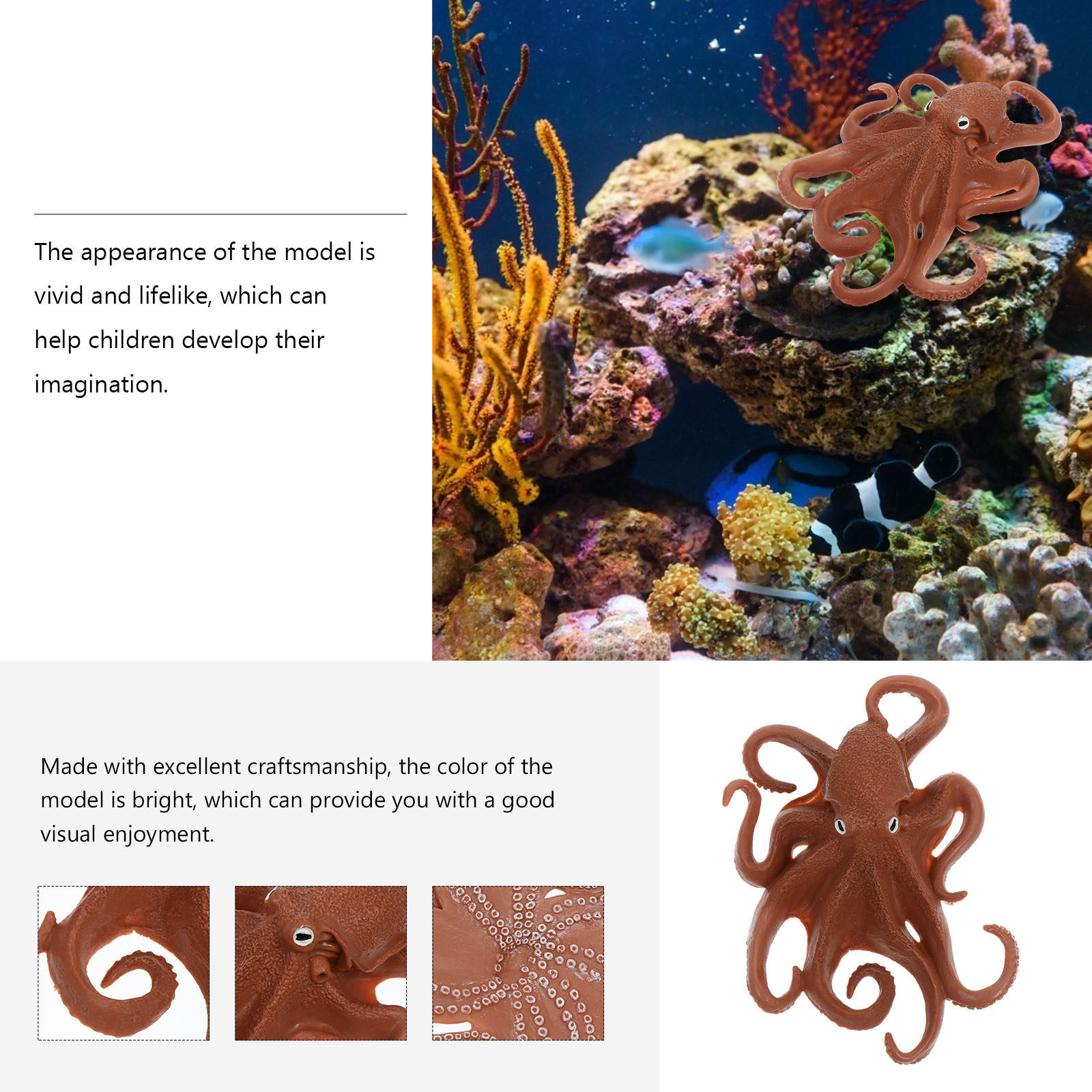Реалистичная фигурка осьминога – обзор и цена Marine Aquarium